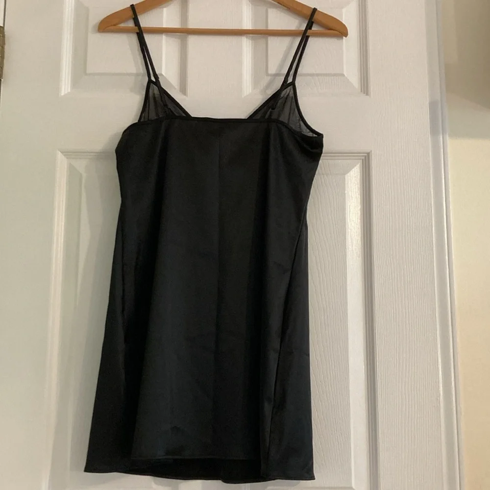 Wacoal Black Satin Fragile Drama Chemise Nightdress Medium